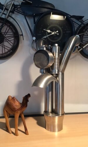 Draft beer tower with 2 taps motorstyle